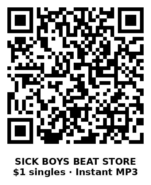 QR code linking to the Sick Boys Beat Store