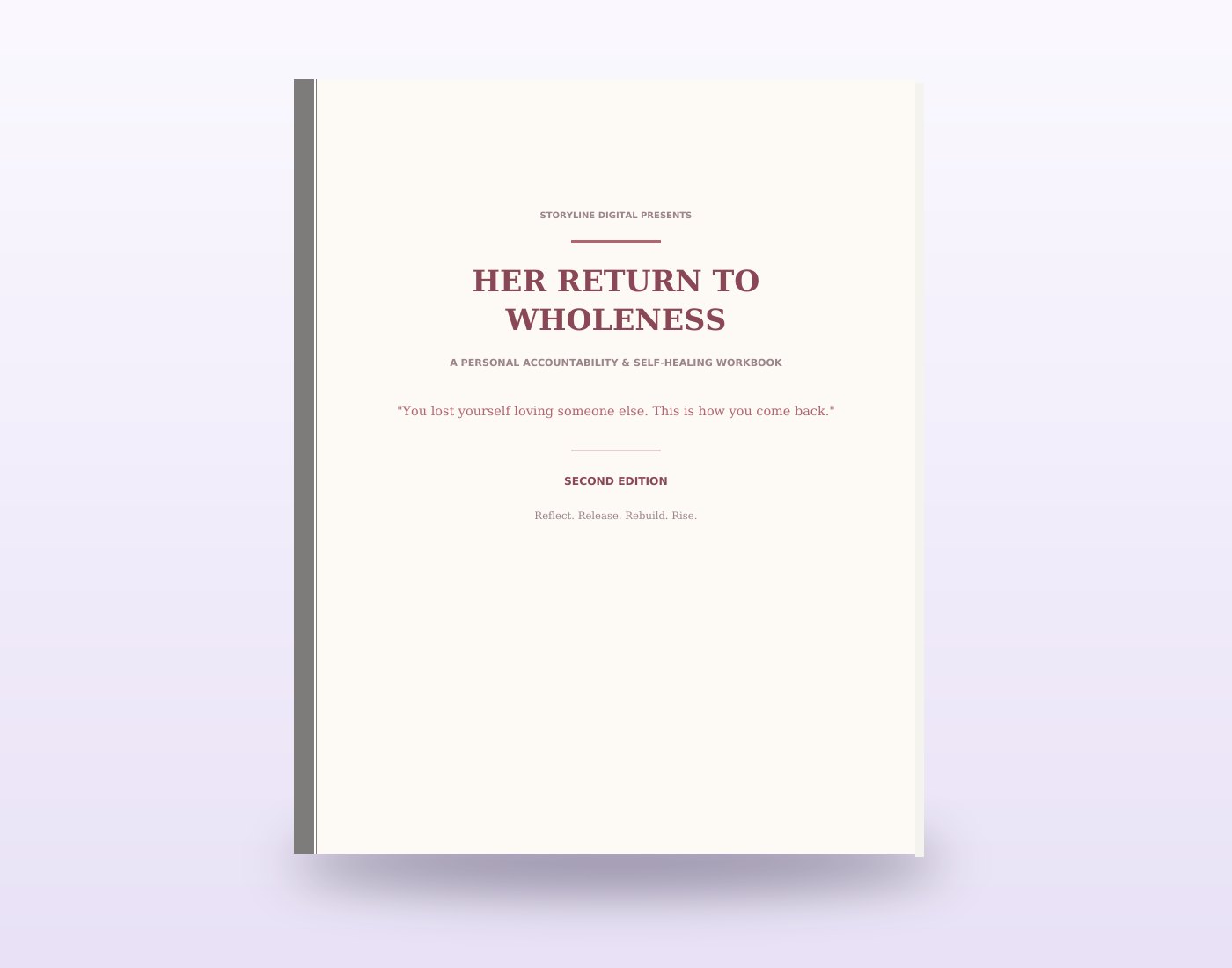 Her Return to Wholeness workbook — product cover